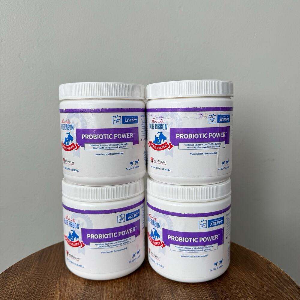 Merricks Blue Ribbon Probiotic Powder For Goats Pack Of 4, 1lb Ea